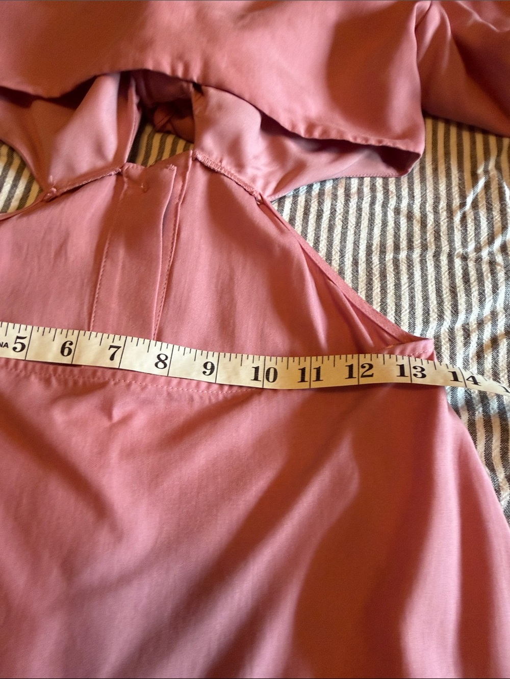 Women's Dusty Rose Tie-Front Button Midi Dress - Picture 5 of 8